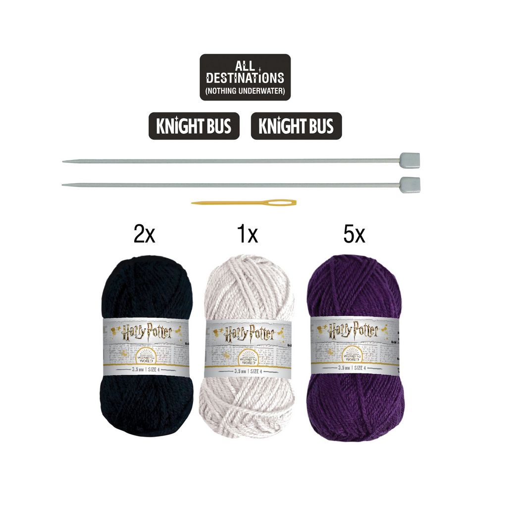 Harry Potter - Strick-Set - Knight Bus Türstopper