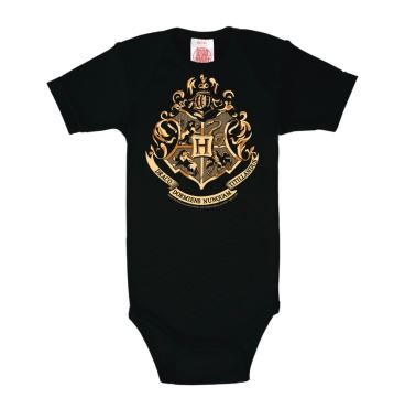 Harry Potter - Baby Strampler - Hogwarts Logo Gold