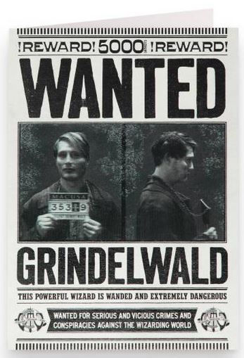 Harry Potter - Grußkarte - Grindelwald Wanted