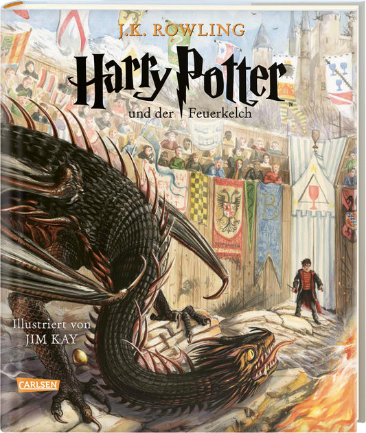 Harry Potter - Band 4 - Harry Potter und der Feuerkelch (farbig illustrierte Schmuckausgabe) - Hardcover
