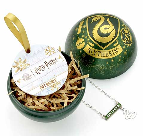 Harry Potter - Slytherin Weihnachtskugel inkl. Halskette