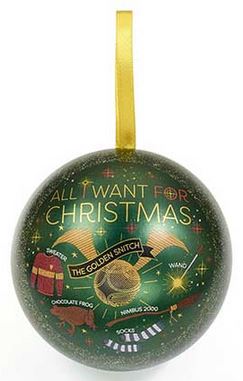 Harry Potter - "Christmas bauble All I Want for Christmas - Golden snitch bracelet