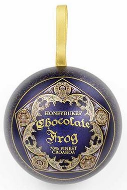 Harry Potter - "Christmas bauble Chocolate frog" Weihnachtskugel inkl.2 Pins