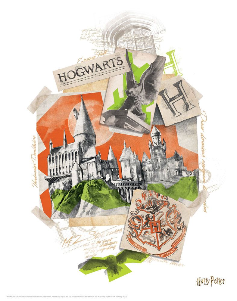 Harry Potter - Kunstdruck - Hogwarts (36 x 28 cm)