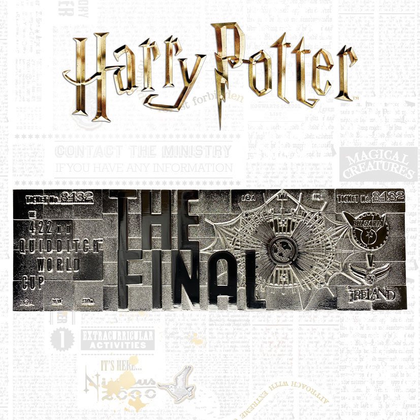 Harry Potter - Quidditch World Cup Ticket (versilbert) - Limited Edition