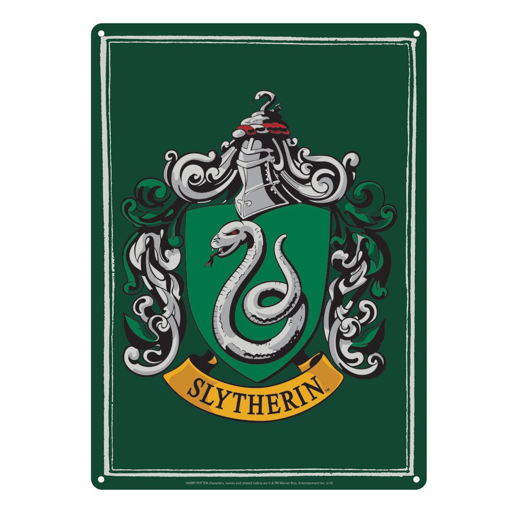 Harry Potter - Blechschild - Slytherin Wappen (21 x 15 cm)