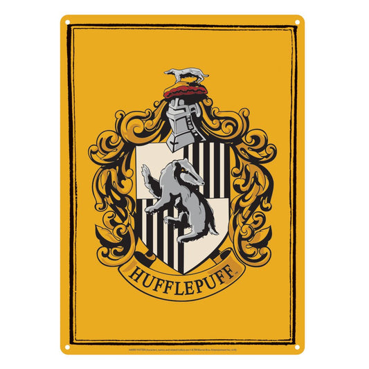 Harry Potter - Blechschild - Hufflepuff Wappen (21 x 15 cm)