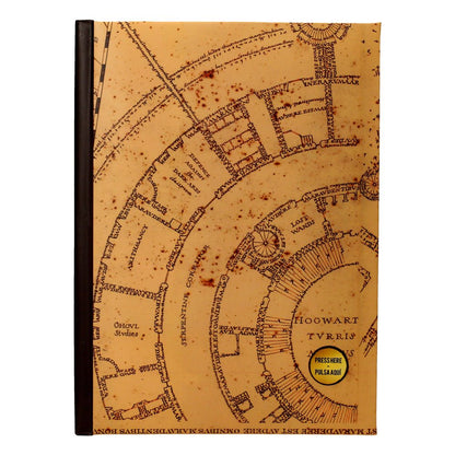 Harry Potter - Notizbuch mit Leuchtfunktion - Karte des Rumtreibers